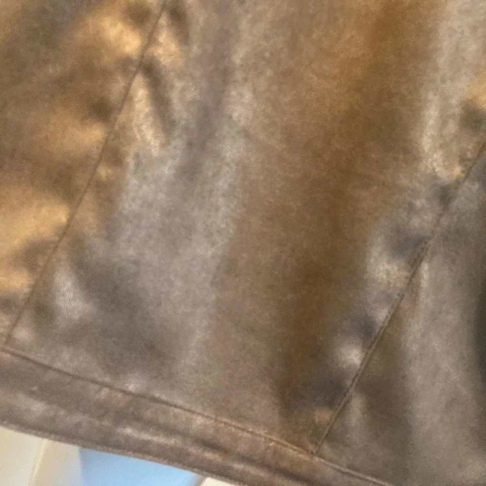 Additions By Chico’s~Shimmery~Bronze~Faux Suede~Zipper Close~Jacket~Size 3 (XL)